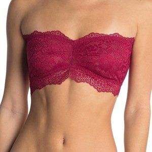 NWT Free People Lacey Looks Bandeau Burgundy